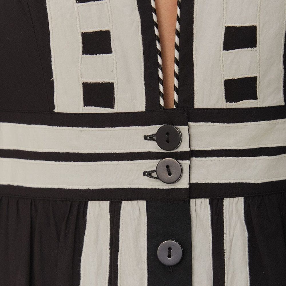 Farm Rio Black Nature Buttoned Maxi Dress - Picture 2 of 7